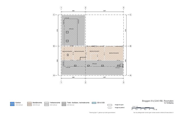 Plattegrond - Bruggen 8A, 5243 RB Rosmalen - verdieping bedrijf.jpg